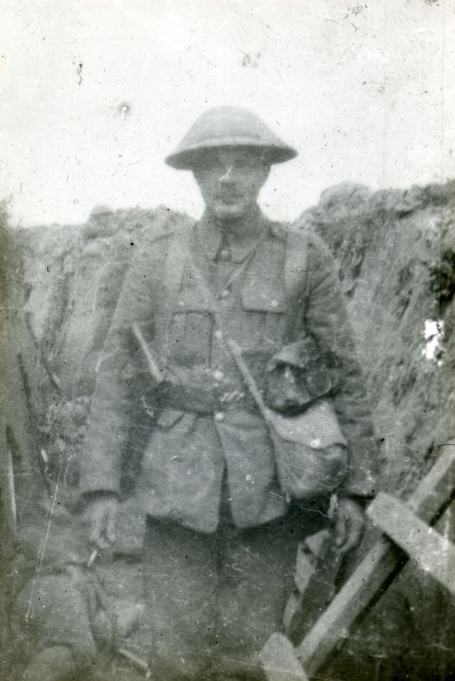 2nd Lieutenant Harvey in Montauban Alley taken around 12.00pm on the first of July 1916 by Tony Nash (MR02794)
