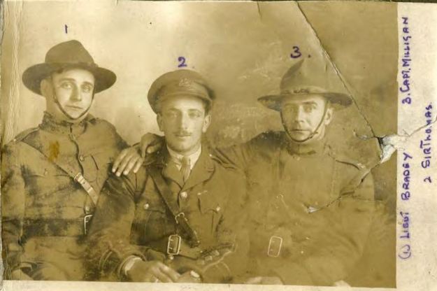Capt T Cartman with 2 officers of the USEF 1918