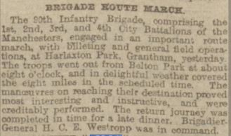 Route March Manchester Evening News 19 June 1915